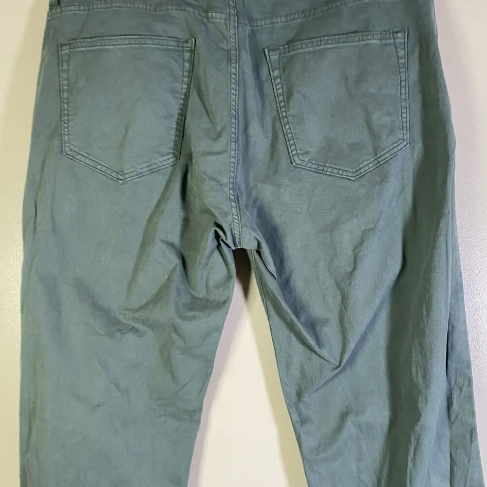 Flint and Tinder Chino Pants Straight Fit Green Casual Men's 36x34 Cotton